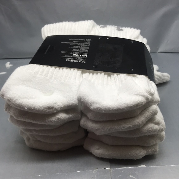 BNWT Adult Under Armor Cotton socks ok if 6 pack White - Picture 6 of 7